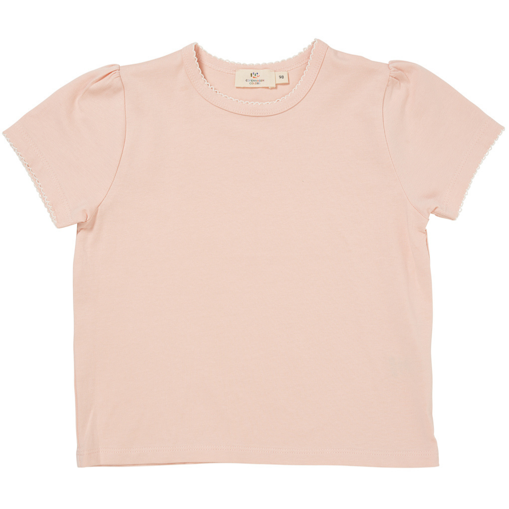 T-Shirt mit Rüschenärmeln Dusty Rose