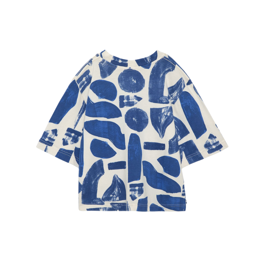 Papier Collé Bleu T-Shirt