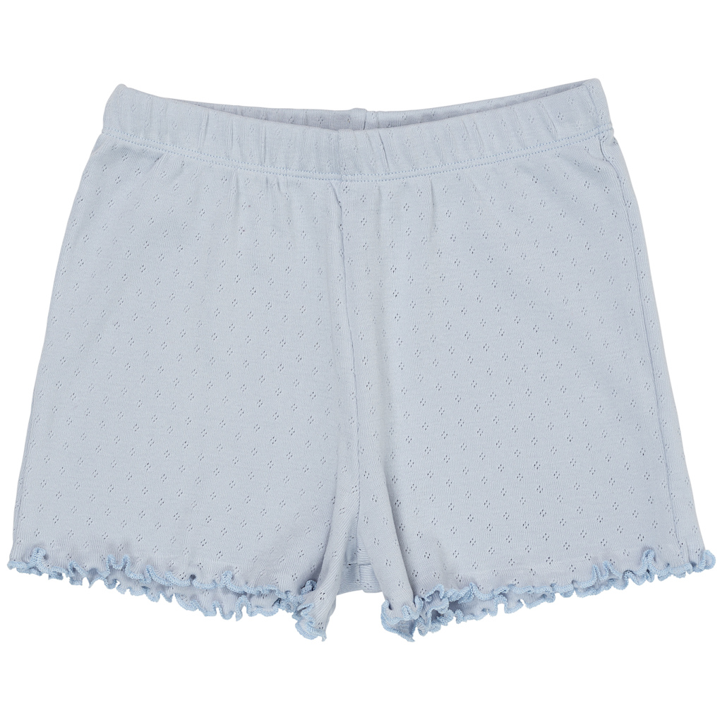 Pointelle-Shorts Dusty Blue