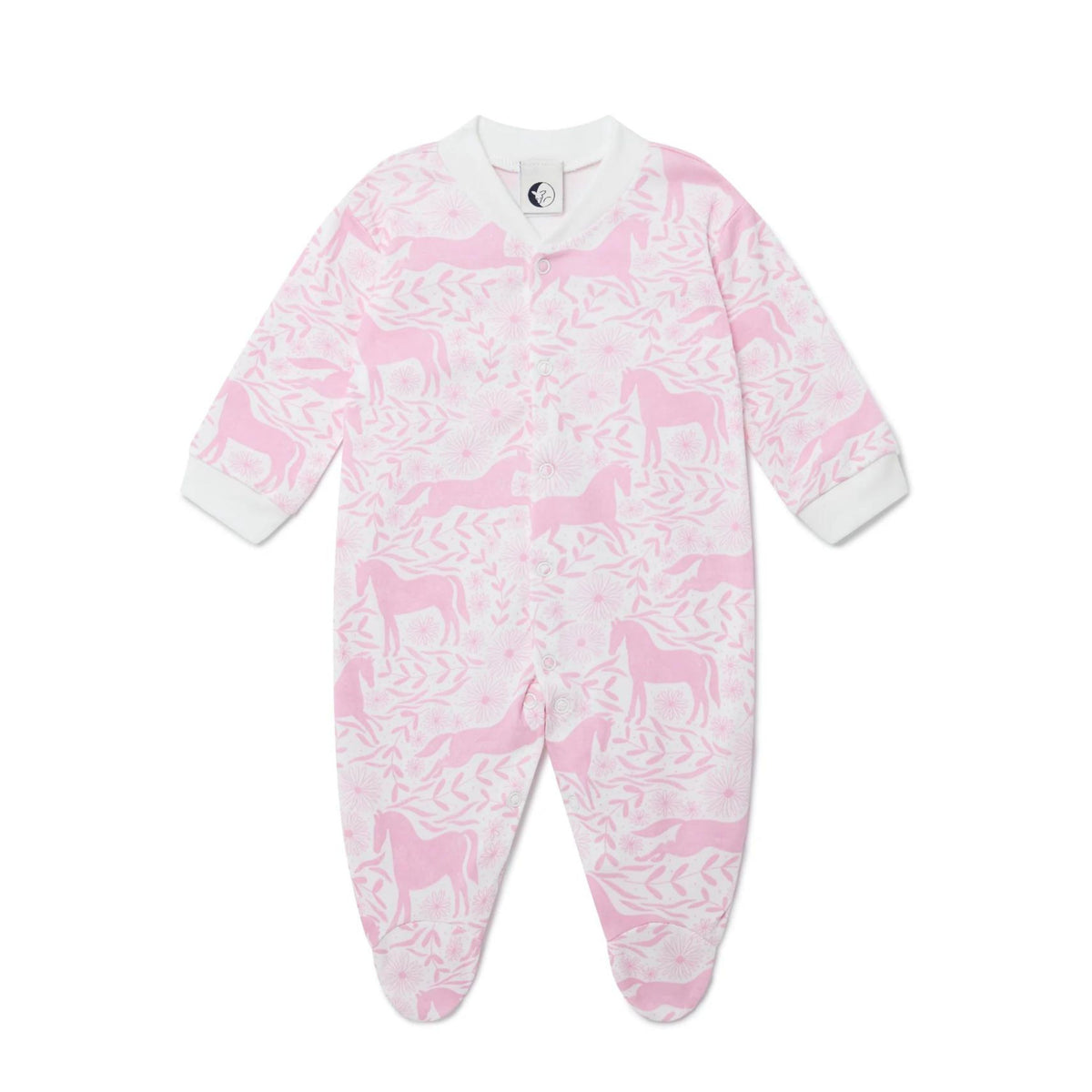 Baby Einteiler Pyjama Lila Pony