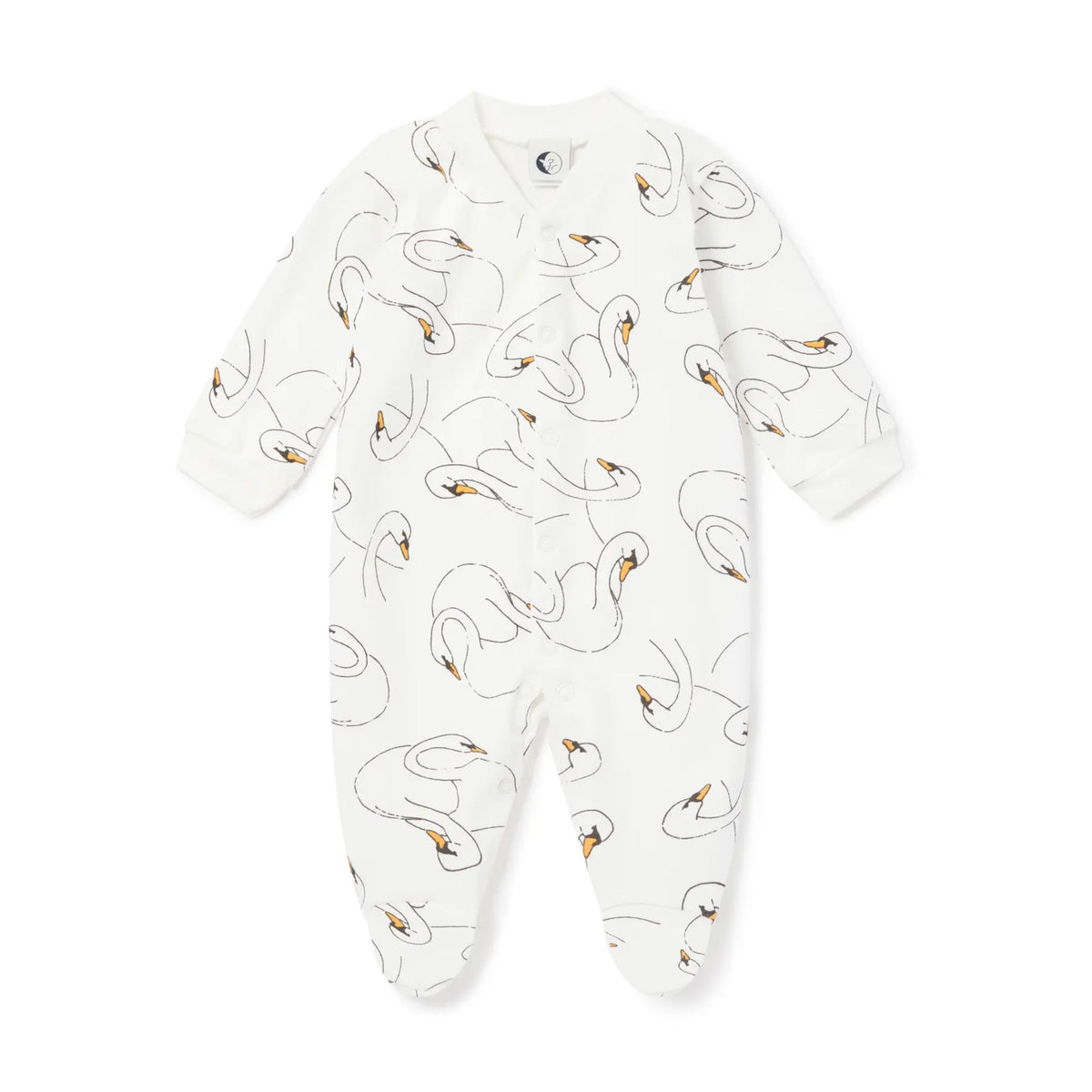 Baby Einteiler Pyjama Schwan