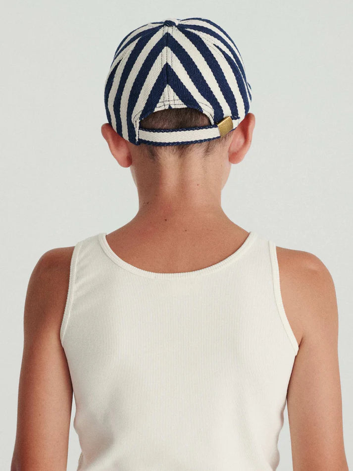 Cap no01 Navy Blue Stripes