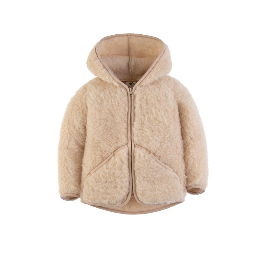 Wolljacke Beige