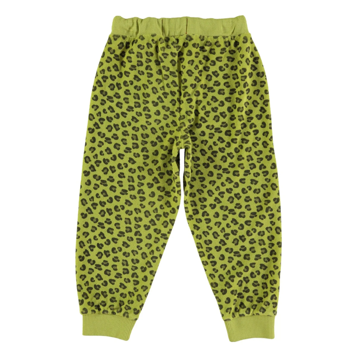 Frottee Jogging Hose Grün mit Animal Print