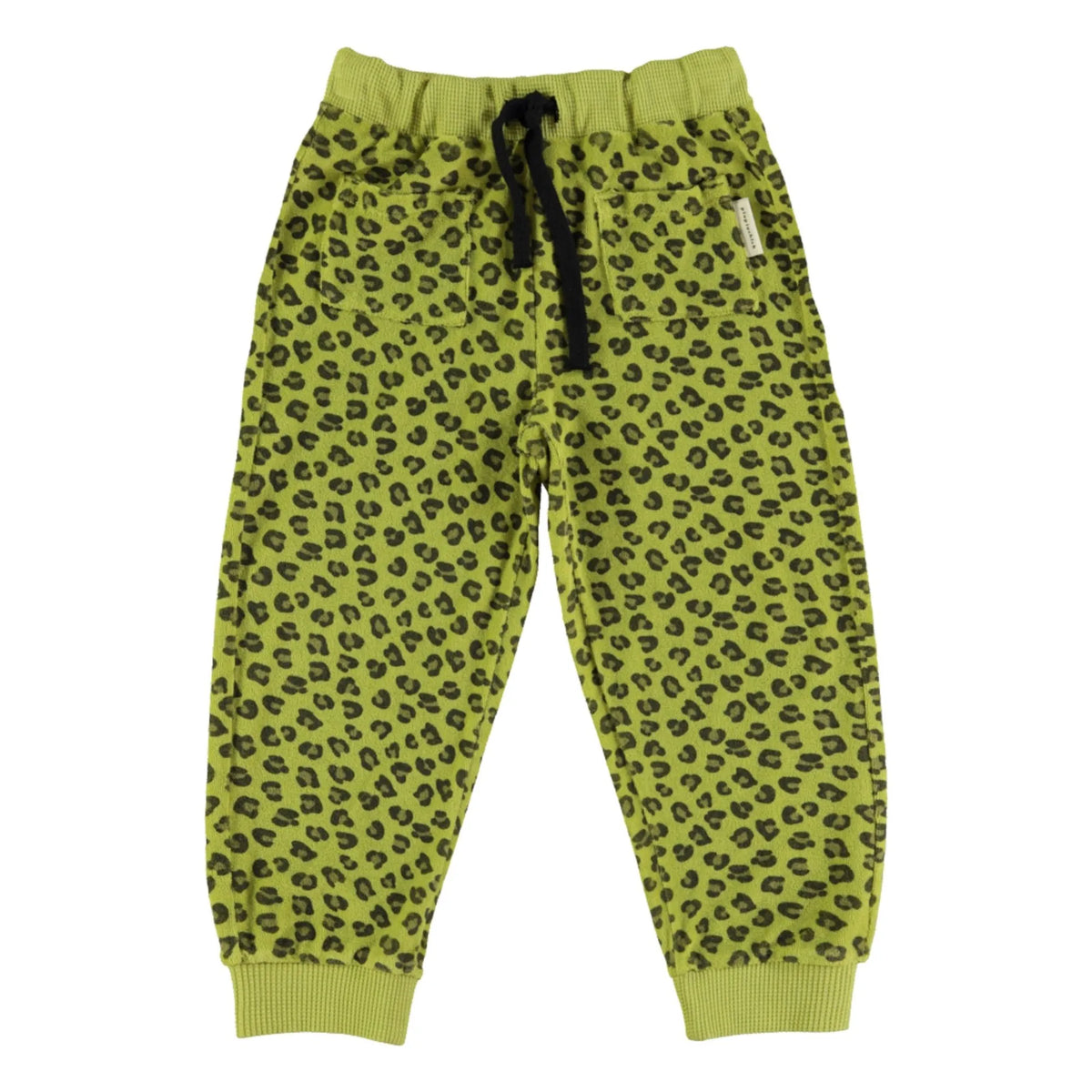 Frottee Jogging Hose Grün mit Animal Print